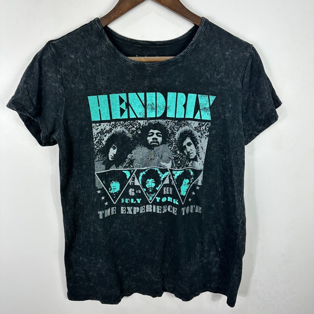 Hendrix Graphic Tee Black‎ Grunge Rock Band Shirt Karl Ferris Collection Indie